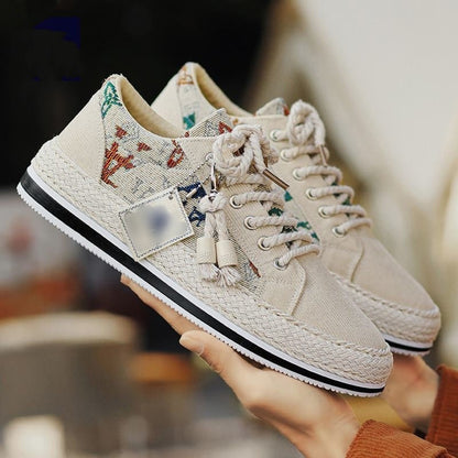 Damen Sneaker Lässig Kunstleder Stabile Sohle Schwarz
