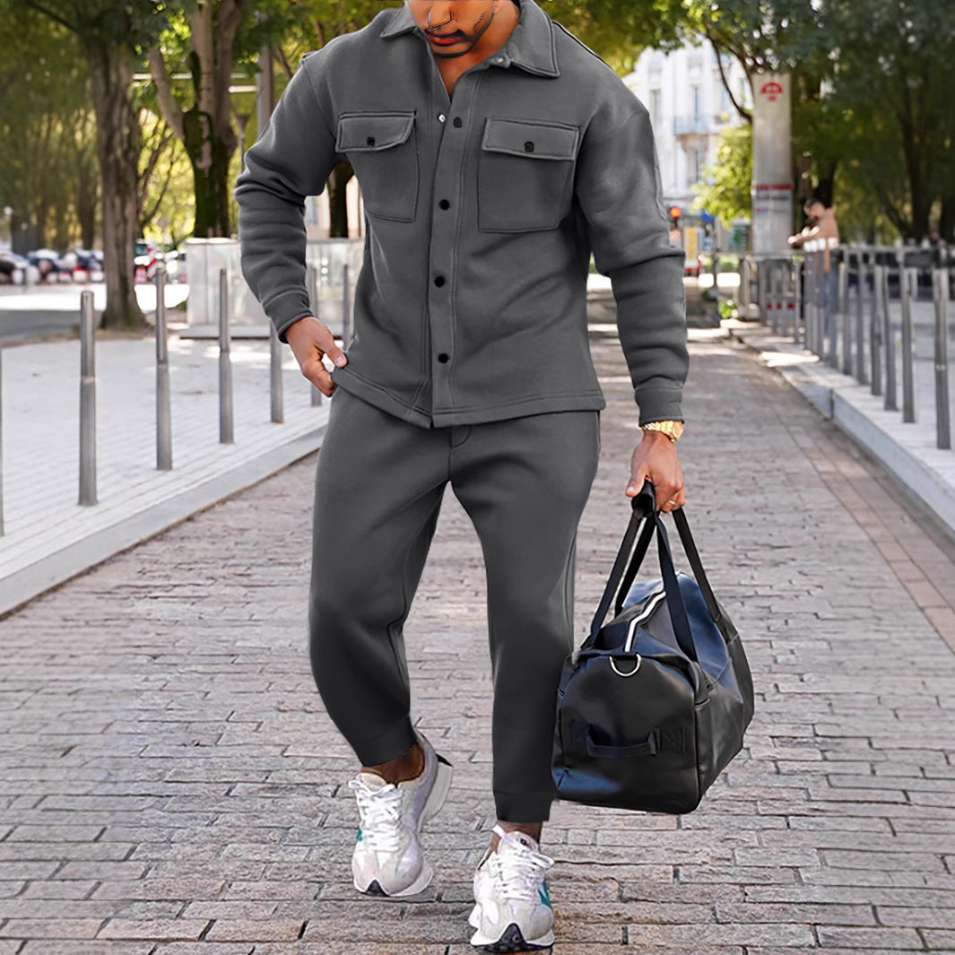 Herren Freizeitjacke Lässig Mit Taschen Bequem