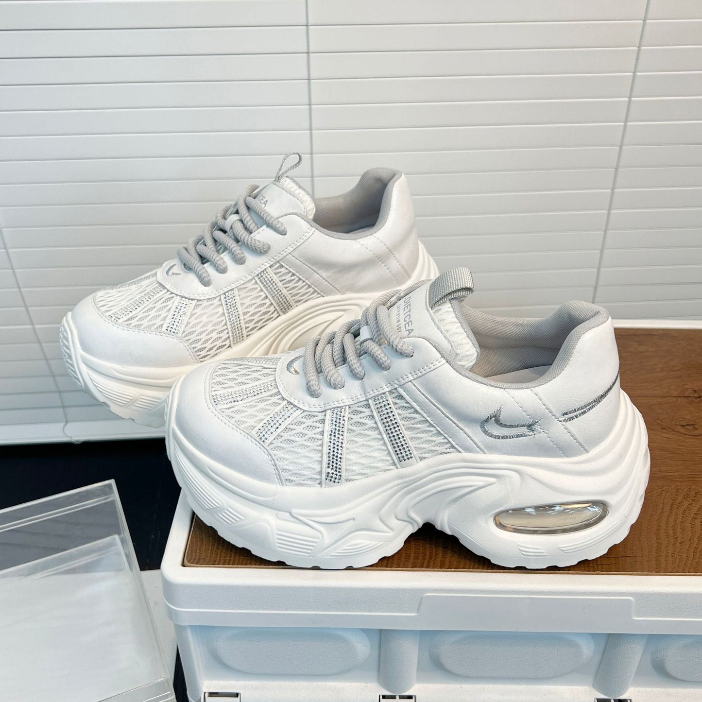 Damen Sneaker Sportlich Atmungsaktiv Trend