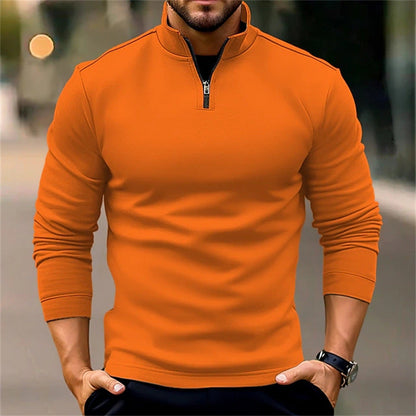 Herren Pullover Sportlich Kurz Reißverschluss Funktionell