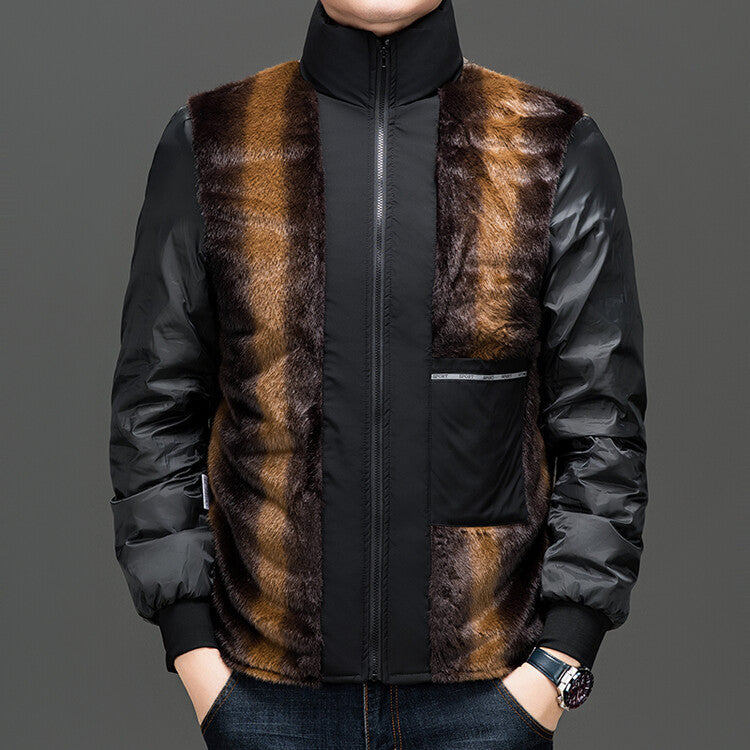 Herren Wetterjacke Übergangsjacke mit Innenfutter Wasserdicht