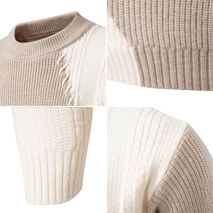 Herren Strickpullover Modern mit Kabelmuster Trendig