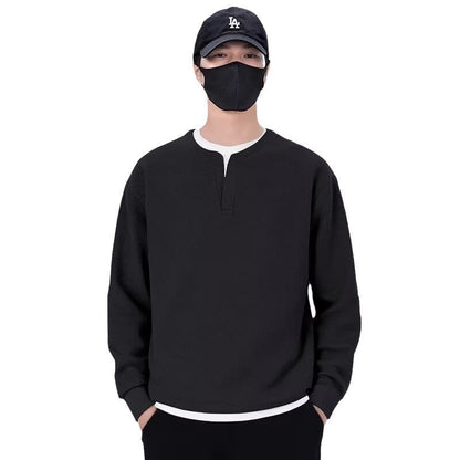 Herren Sweatshirt Modern Stehkragen Hochwertig Casual