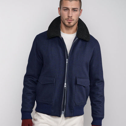 Herren Fleecejacke Warm Stehkragen Taschen Outdoor