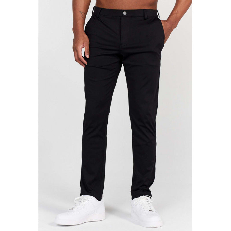Herren Stretchhose Elegant Slim Fit Schwarz
