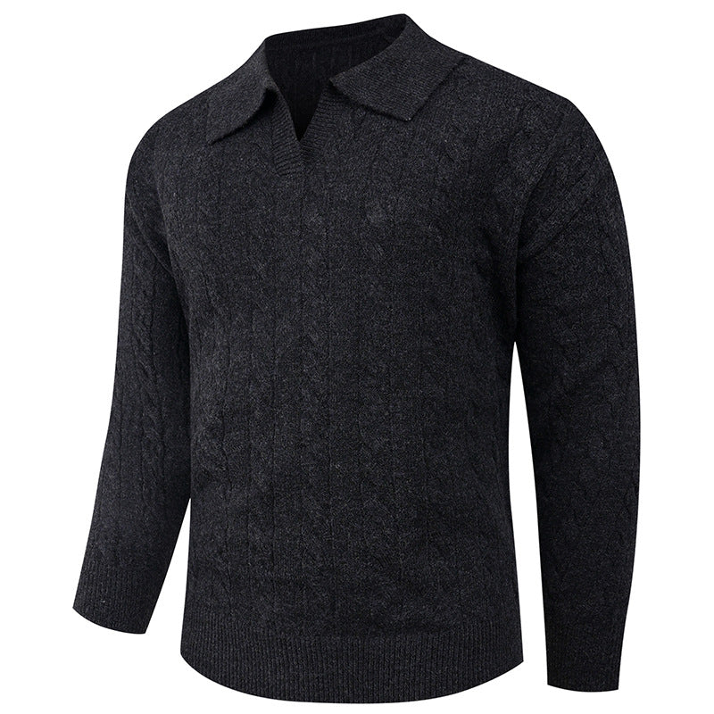 Herren Strickpullover Modern Zopfmuster Elegent
