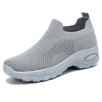 Damen Sneaker Atmungsaktiv Strick Schuhe Komfortabel Flexibel