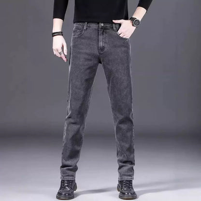 Herren Jeans Slim Fit Weich Denim Modern