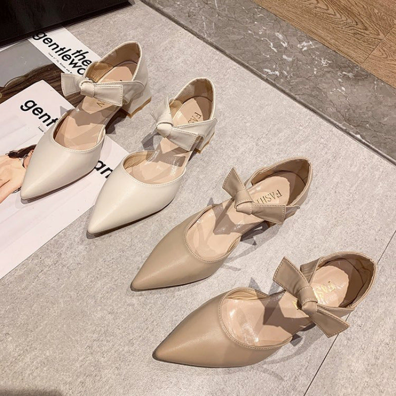 Elegante Damen Slingpumps mit Schleife Hochhackig