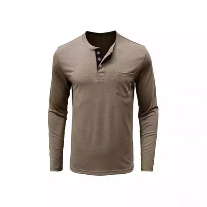 Herren Hemd Langarm Modern mit Knöpfen und Brusttasche - BerlinGlamour