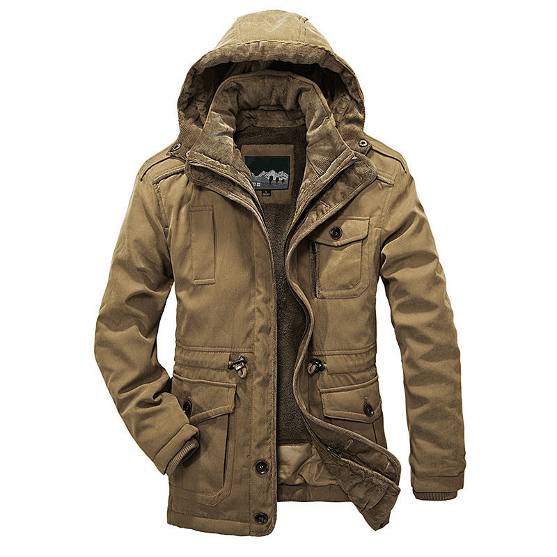 Herren Feldjacke Warm Isoliert Abnehmbare Kapuze Outdoor - BerlinGlamour