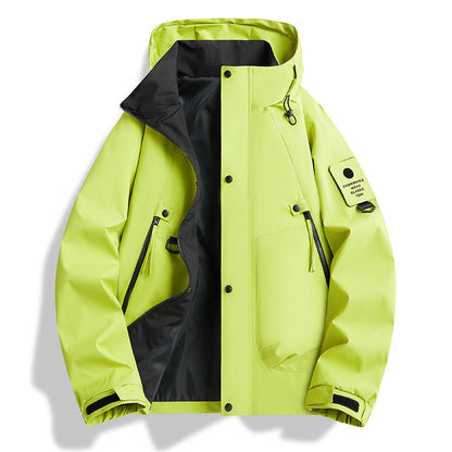 Wasserdichte Herrenjacke mit abnehmbarer Kapuze Funktionsjacke - BerlinGlamour