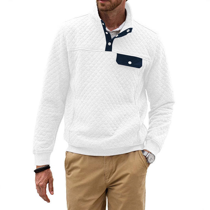 Herren Fleece-Pullover Sportlich Reißverschluss Bequem