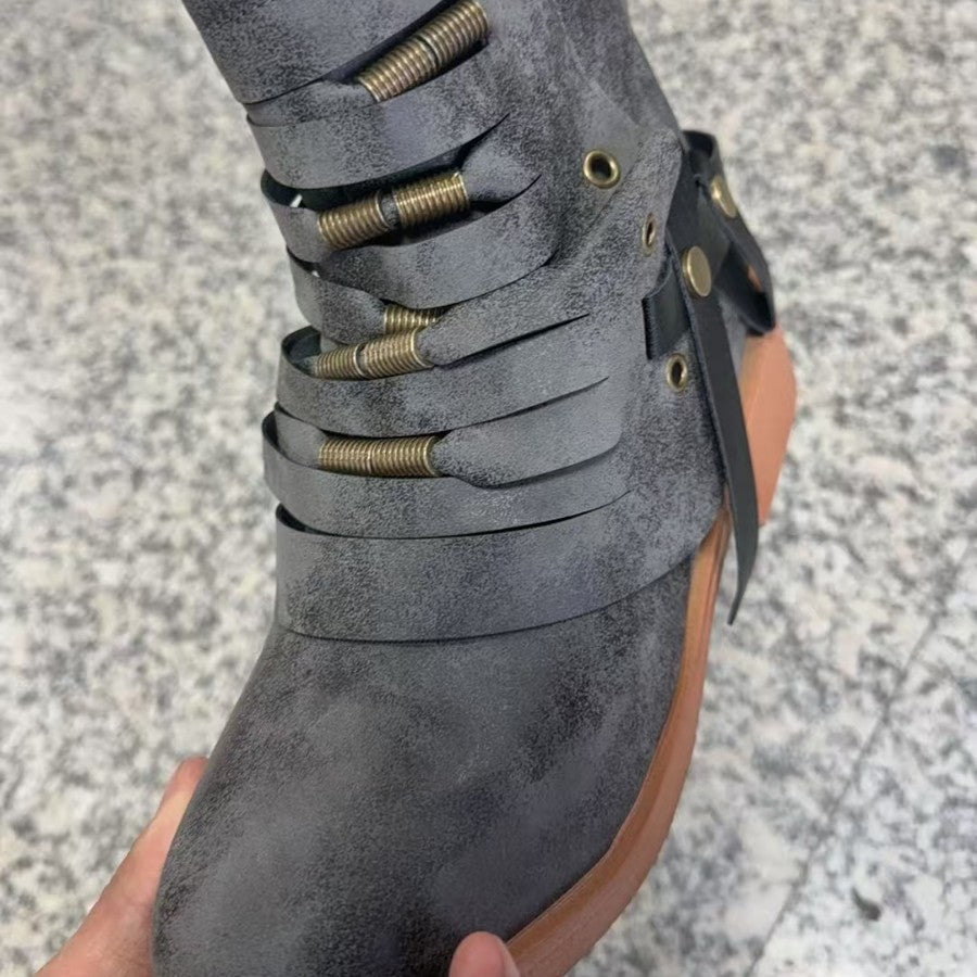 Damen Stiefeletten Schnürmodell Elegantes Design
