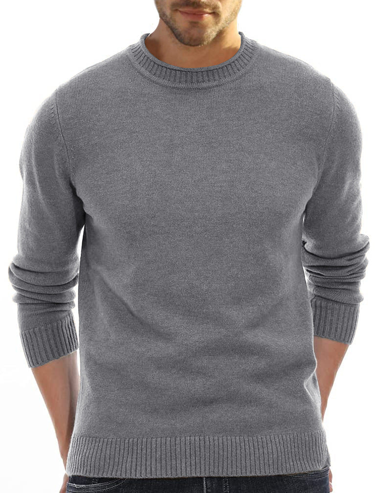 Weicher Herren Pullover Rundhals Baumwolle Bequem