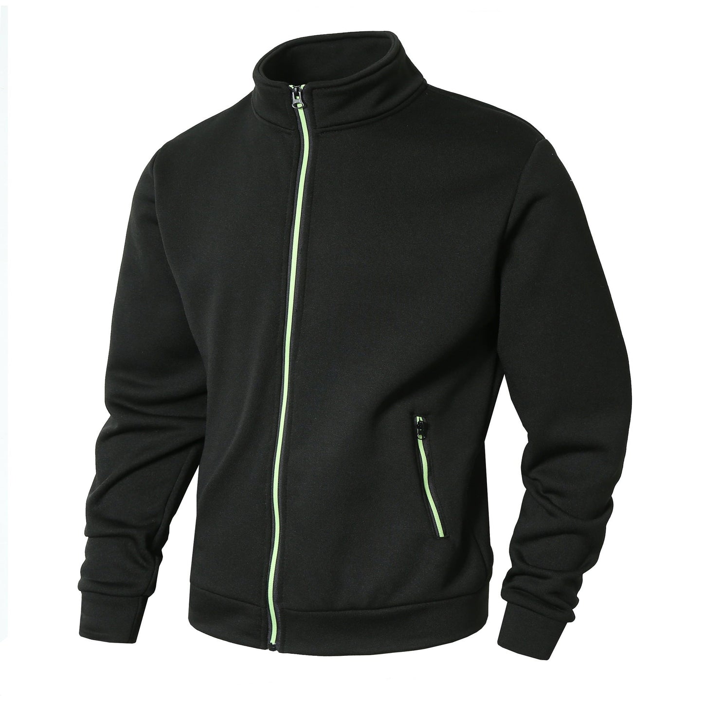 Herren Fleecejacke Sportlich mit Reißverschlusstaschen Modern