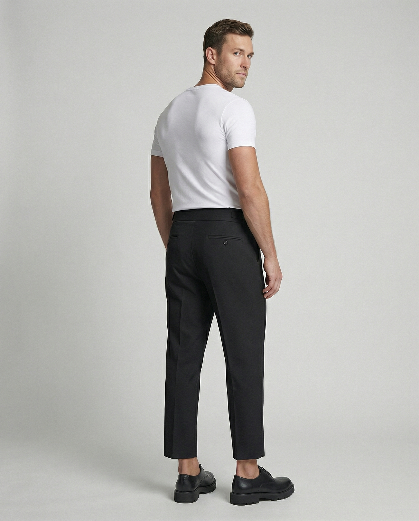 Herrenhose Elegant Bequem Hochtaillierter Bund