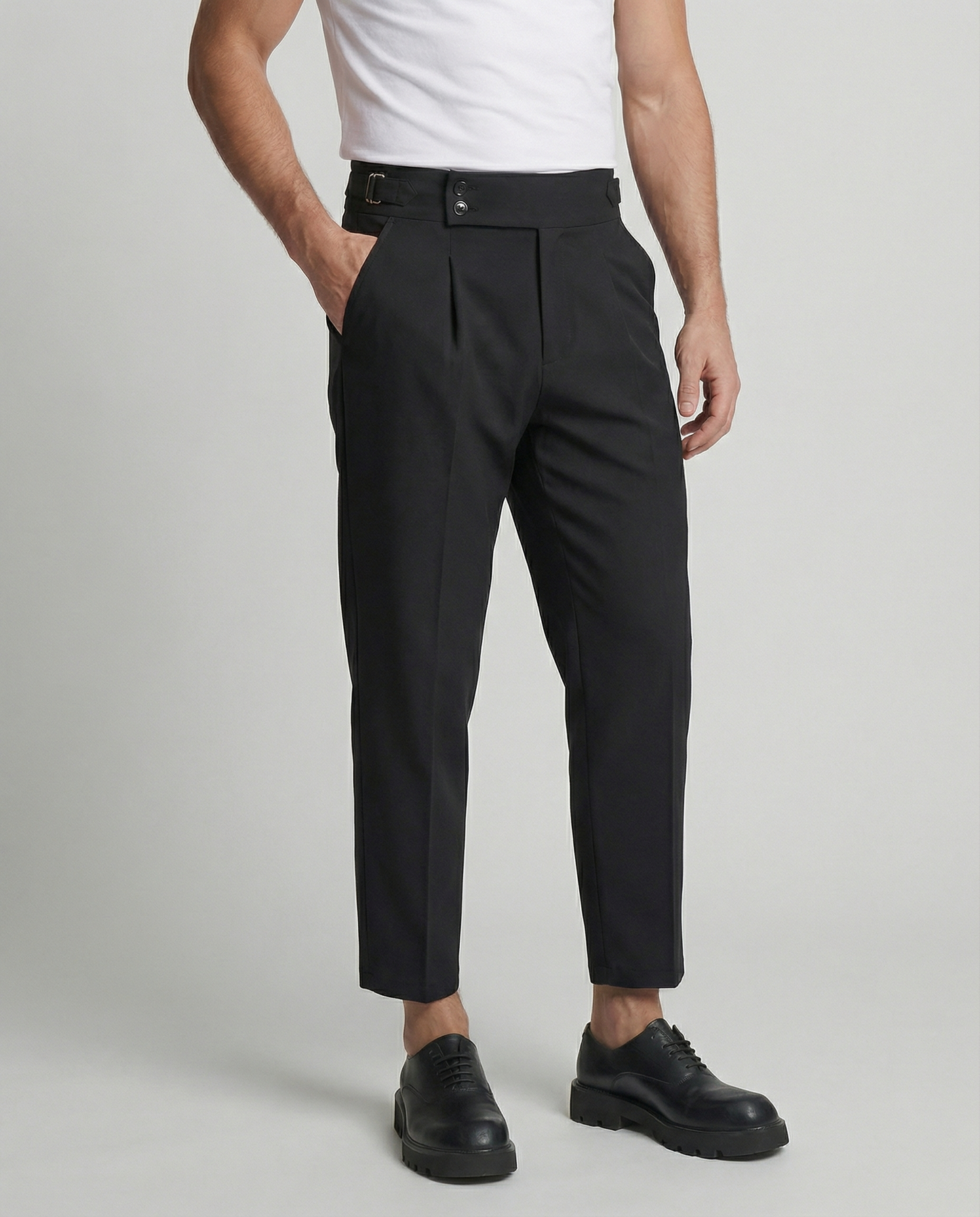 Herrenhose Elegant Bequem Hochtaillierter Bund - BerlinGlamour