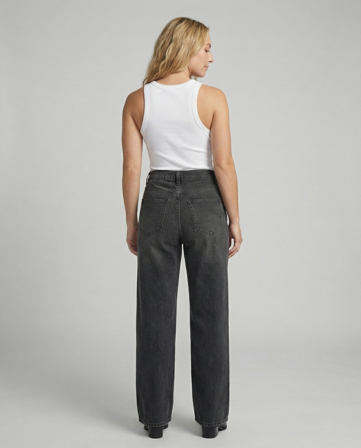 Hochtaillierte Damen Vintage Jeans Retro Stil