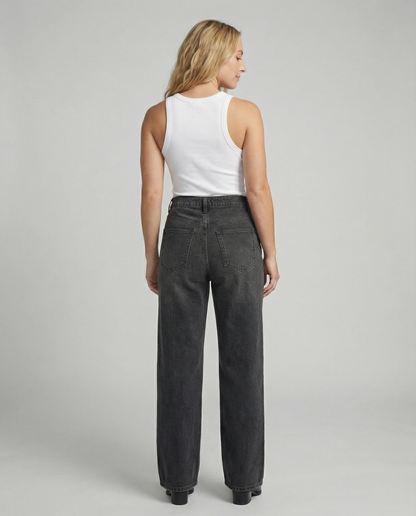 Hochtaillierte Damen Vintage Jeans Retro Stil