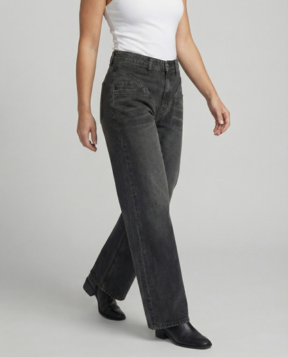 Hochtaillierte Damen Vintage Jeans Retro Stil - BerlinGlamour