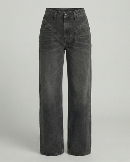 Hochtaillierte Damen Vintage Jeans Retro Stil