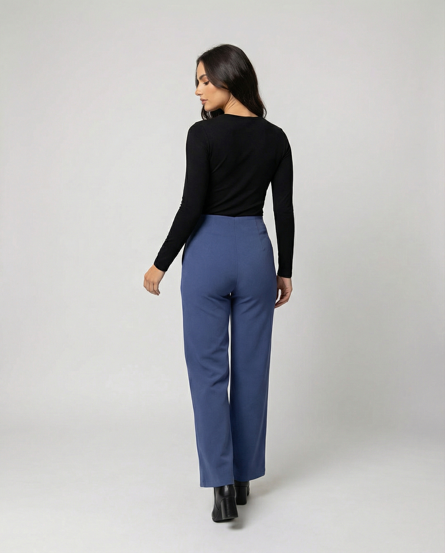 Damen Hose Weite Bequem mit Knöpfen