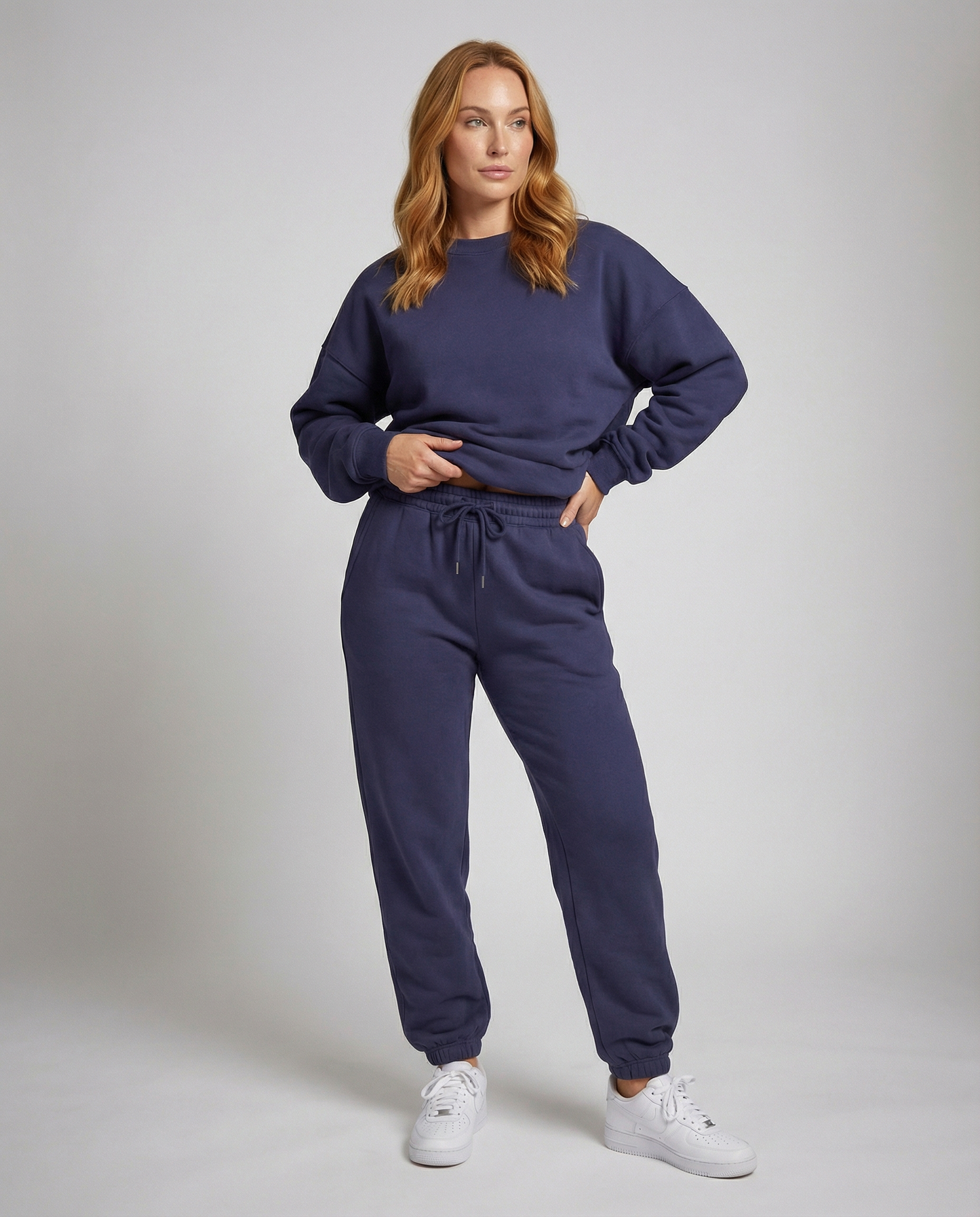 Damen Jogginganzug Baumwoll Sweatset Locker Fit - BerlinGlamour