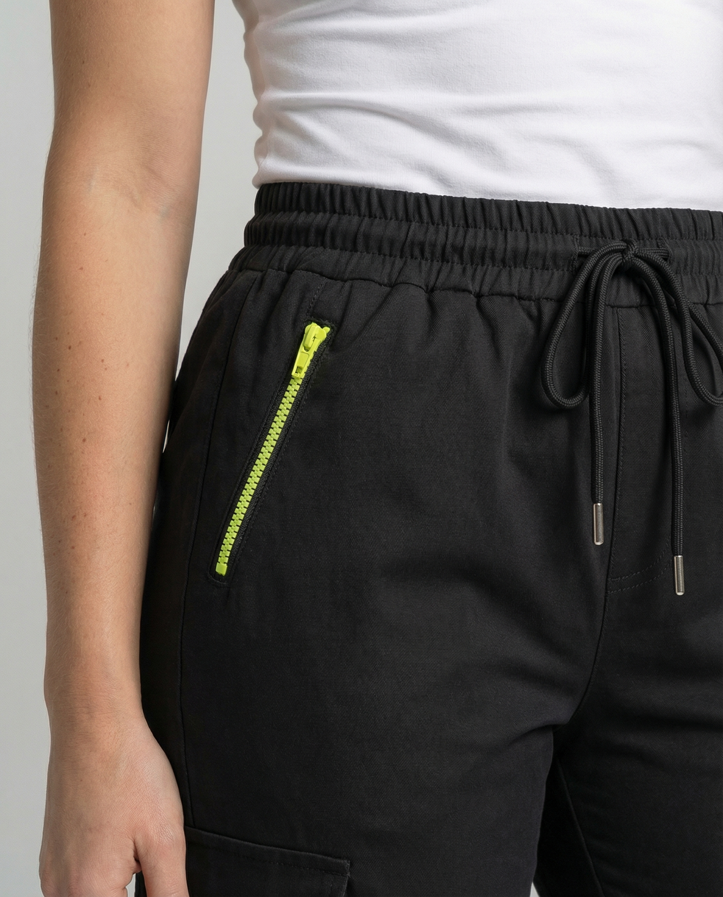 Damen Cargohose Elastisch Mit Taschen Bequem