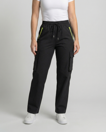 Damen Cargohose Elastisch Mit Taschen Bequem - BerlinGlamour