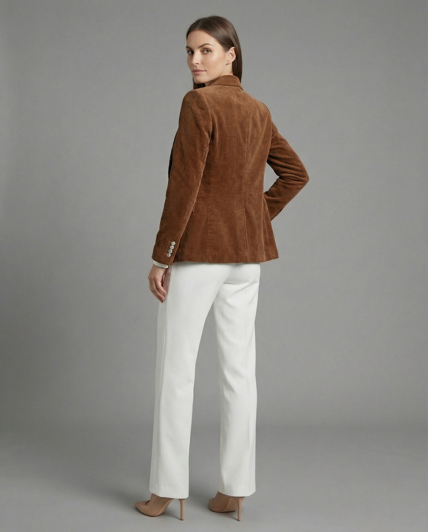 Cord Blazer Damen Elegant wird zu: Damen Cord Blazer Elegant Slim