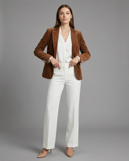Cord Blazer Damen Elegant wird zu: Damen Cord Blazer Elegant Slim