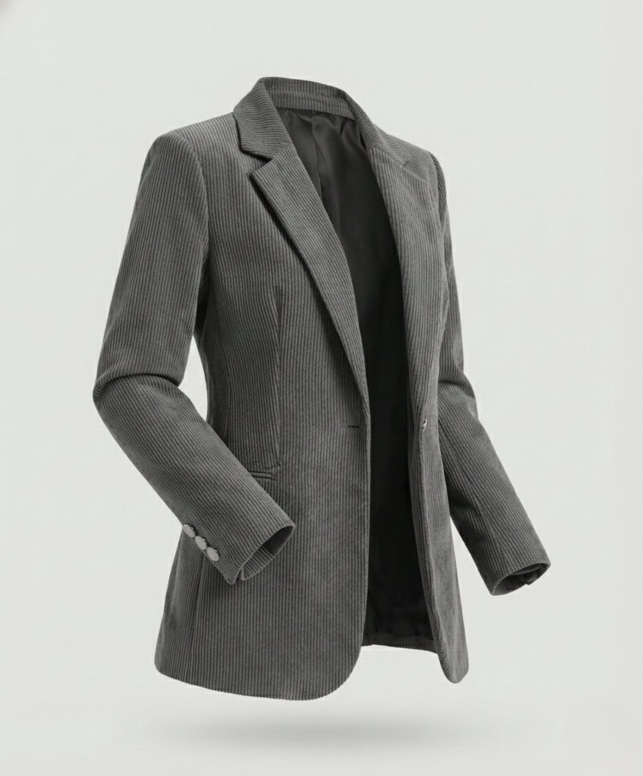 Cord Blazer Damen Elegant wird zu: Damen Cord Blazer Elegant Slim