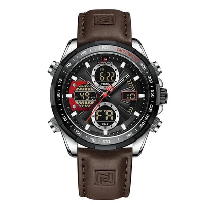 Herren Armbanduhr Edelstahl Marine Chrono