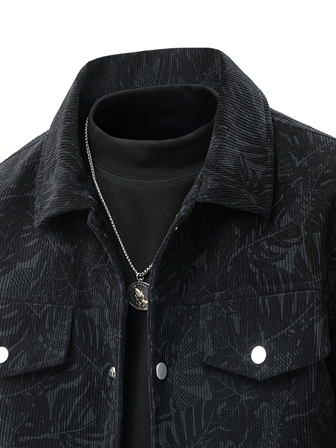 Herren Cordjacke Lässig Beige Modern