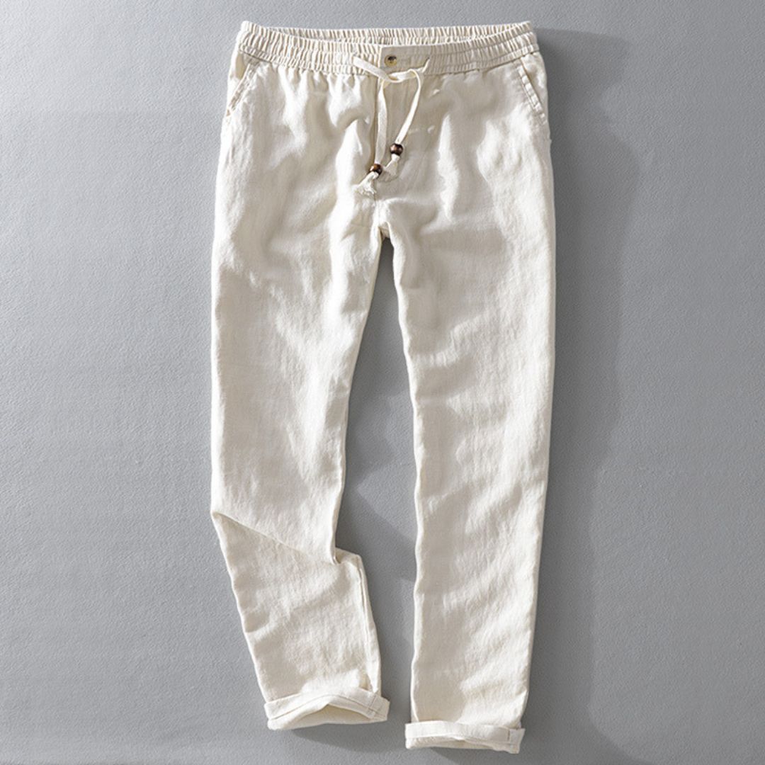 Bequeme Herrenhose Elastisch Leinen