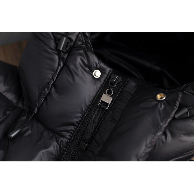 Damenschneeanorak Lang Wattiert mit Kapuze Winter