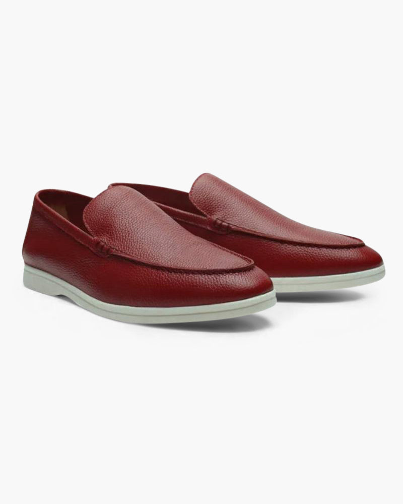 Leder Loafer Herren Vintage Cowhide Braun Elegante