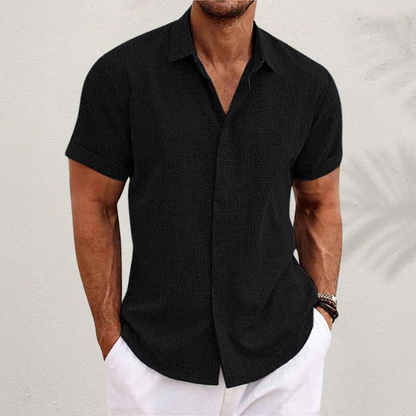 Herren Leinenhemd Sommer Leicht Modern