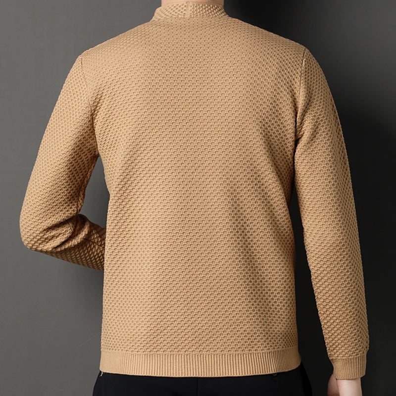 Herren Blazer Slim Fit Jacquard Muster Modern