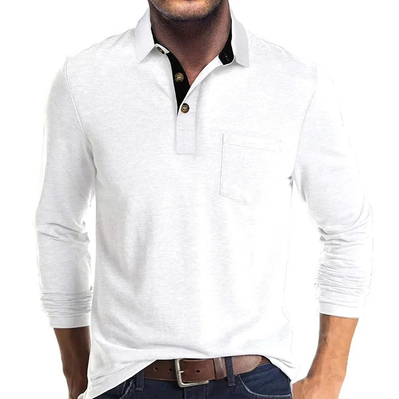 Herren Langarmhemd Klassisch Slim Fit