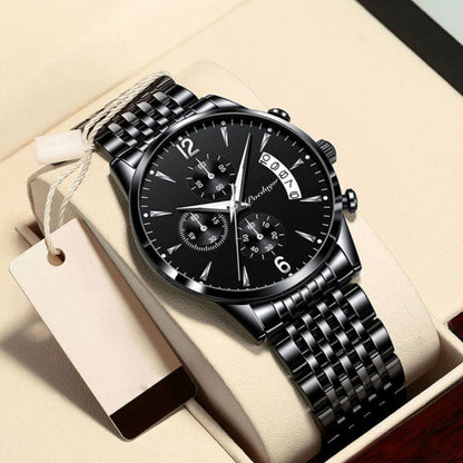 Herren Armbanduhr Stahl Edel Elegant