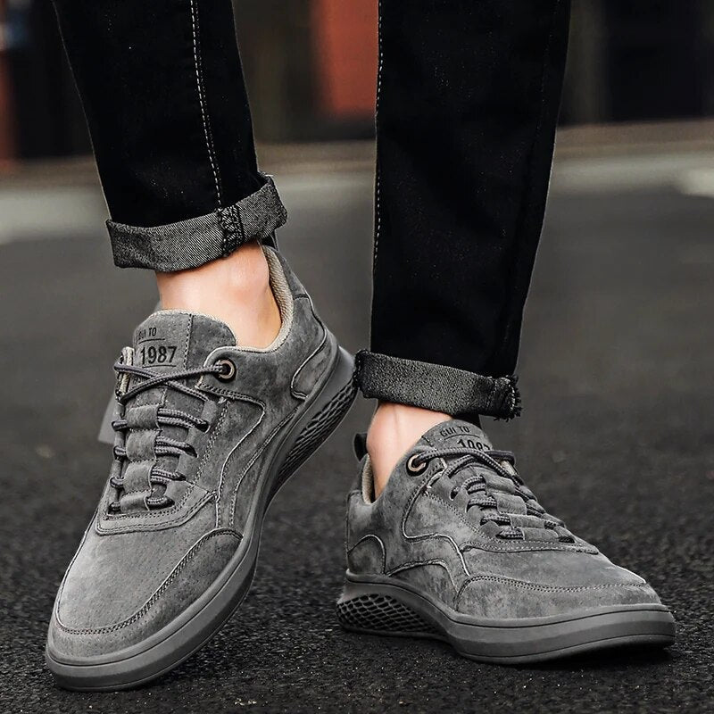 Herren Sneaker Sport Wildleder Schuhe