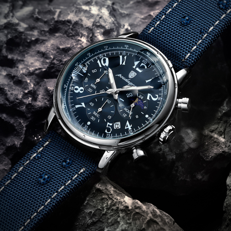 Herrenuhr Lederarmband Elegante Quarz