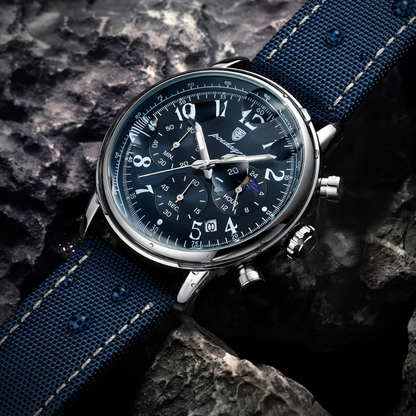 Herrenuhr Lederarmband Elegante Quarz