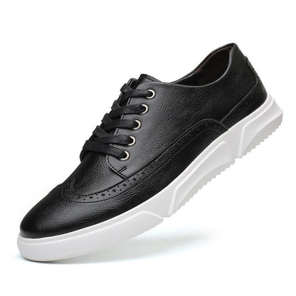 Herren Leder Sneaker Elegant Braun für Geschäftsanlässe