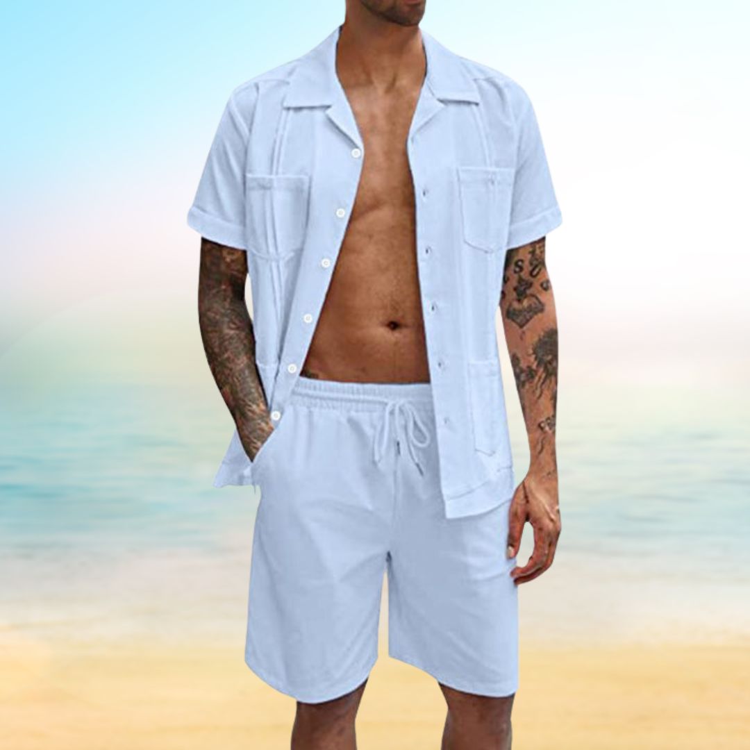Sommer-Outfit für Herren: Shirt und kurze Hose – Ozi