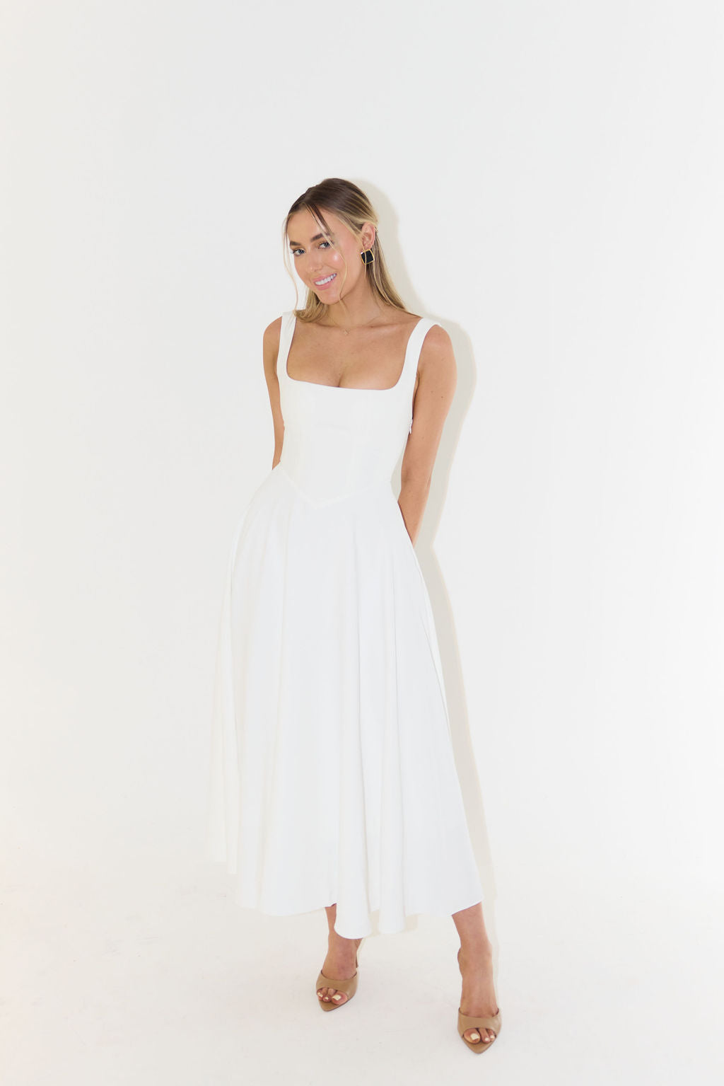 Elegantes Midi Kleid für Frauen, Vielseitig & Chic