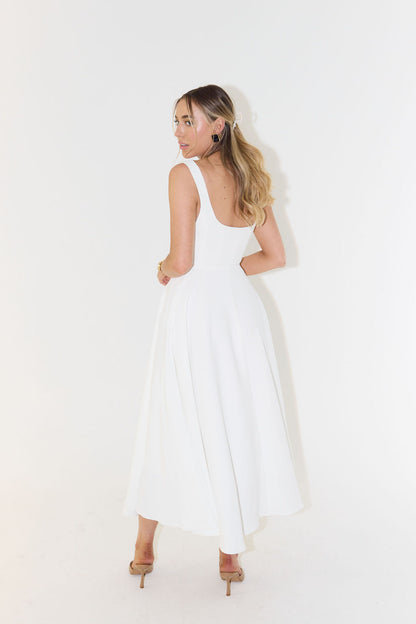 Elegantes Maxikleid A-Linie Schwarz Weiß Mintgrün Lang