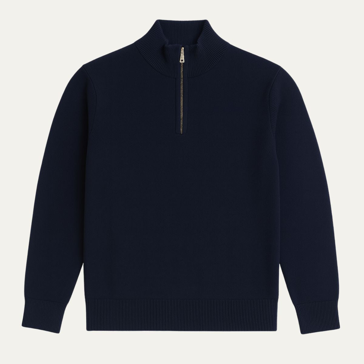 Old Money Half-Zip Pullover für Herren – Marineblau 1